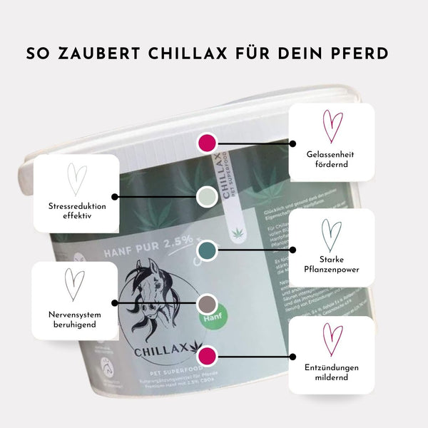 Powerstoff Hanf mit natürlichem CBD! Nur wenige Gramm Chillax pro Tag reichen